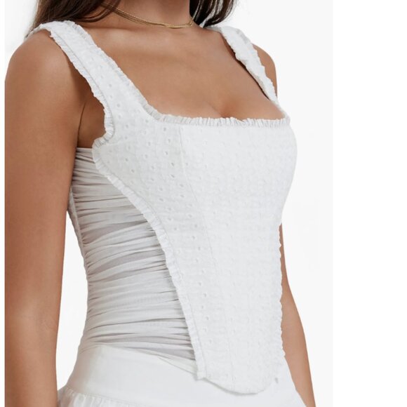 HOUSE OF CB Catalina Eyelet Corset Top - Picture 3 of 8